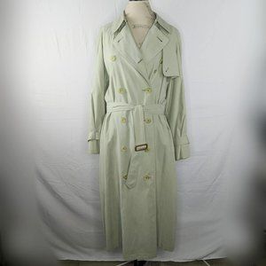 Vintage Burberrys Sage Green Trench Rain Coat